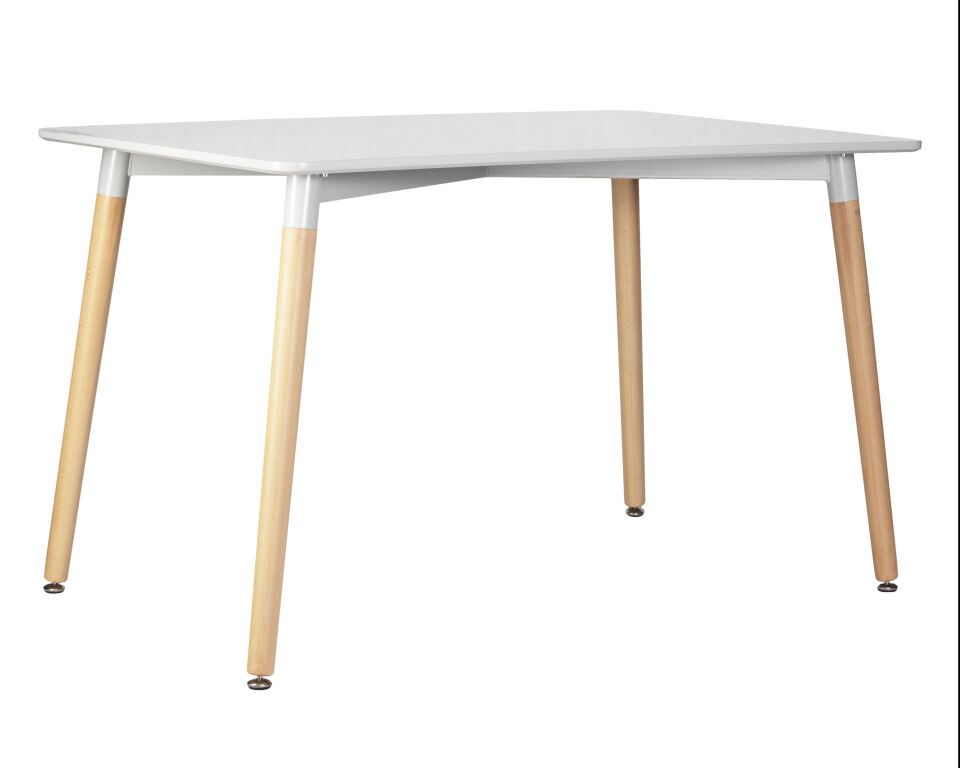 Стол обеденный Dobrin LMZL-TD-04 SERRA WIDE, ножки светлый бук, столешница светло-серая