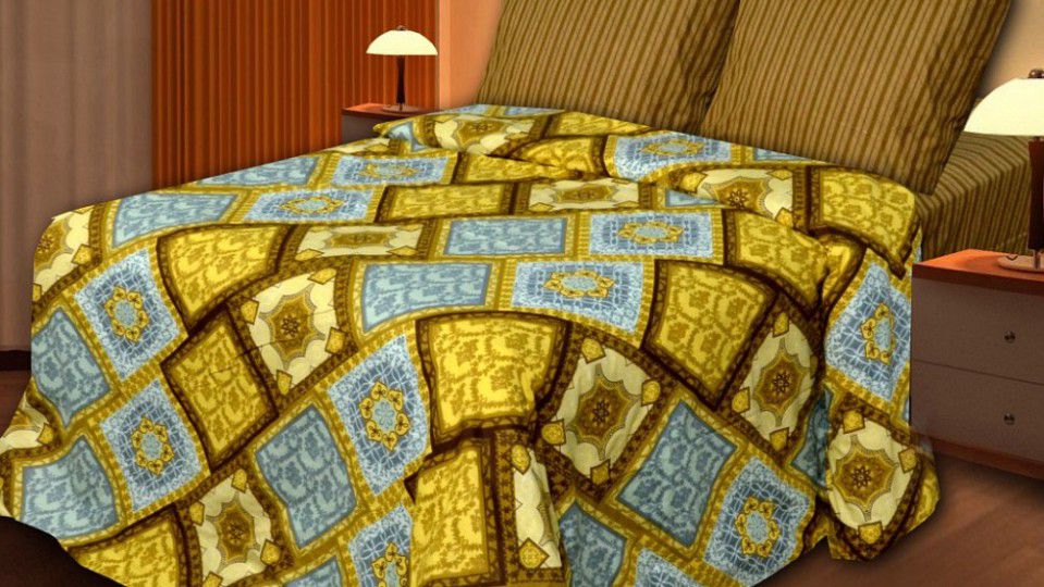  Чебоксарский Текстиль Постельное белье двуспальное Старое золото