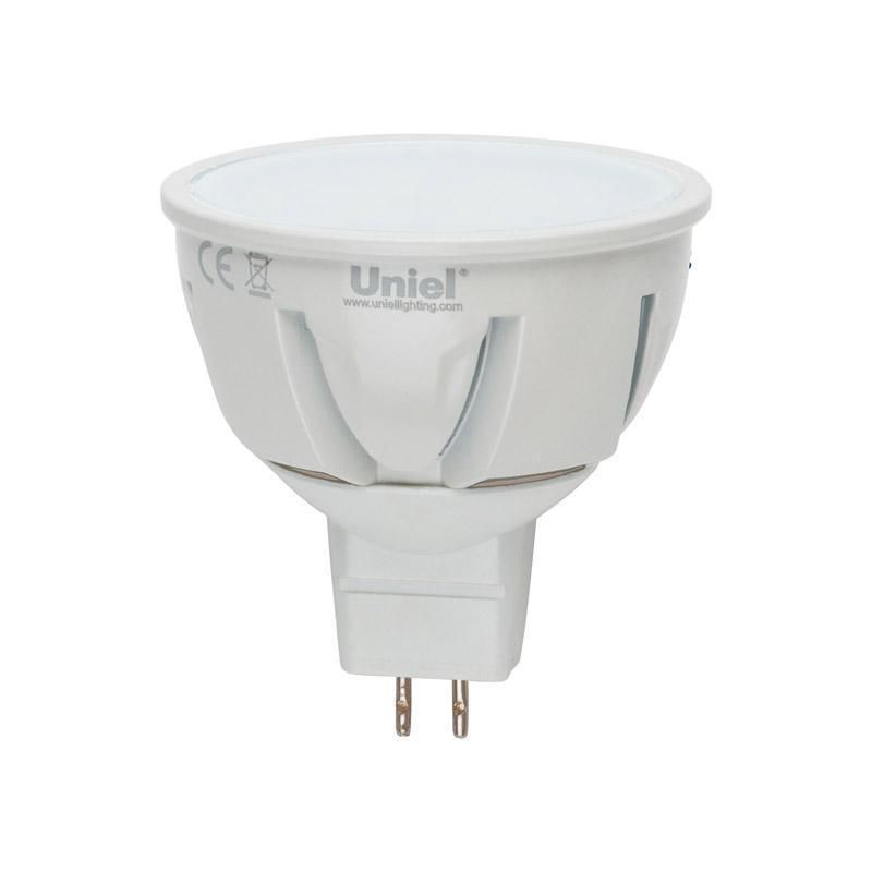Лампа светодиодная Uniel LED-JCDR-5W/NW/GU5.3/FR ALP01WH пластик