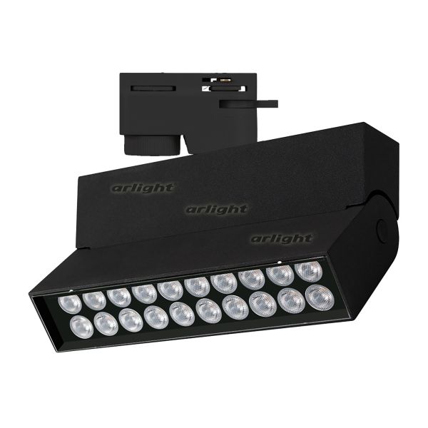 Светильник LGD-LOFT-TRACK-2TR-S170-10W Warm3000 (BK, 24 deg, 230V) ( Arlight , IP20 Металл, 3 года)