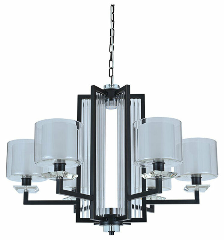 Подвесная люстра Newport АЛЕКСАНДРА 4406+1/C black+gold