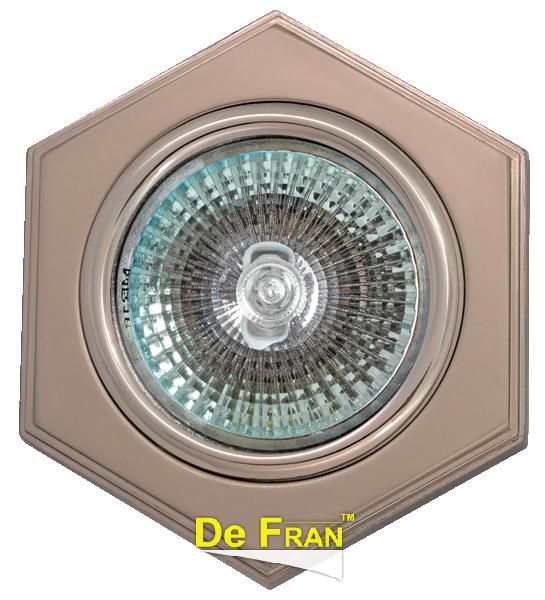 Точечный светильник De Fran 16172 EQ "Шестигранник" перламутровый никель + хром MR16 1 x 50 вт