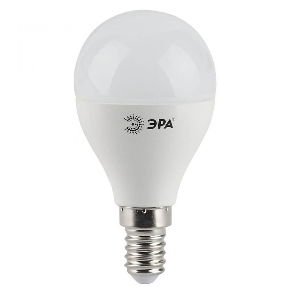 Лампа светодиодная Эра E14 5W 4000K матовая LED P45-5W-840-E14