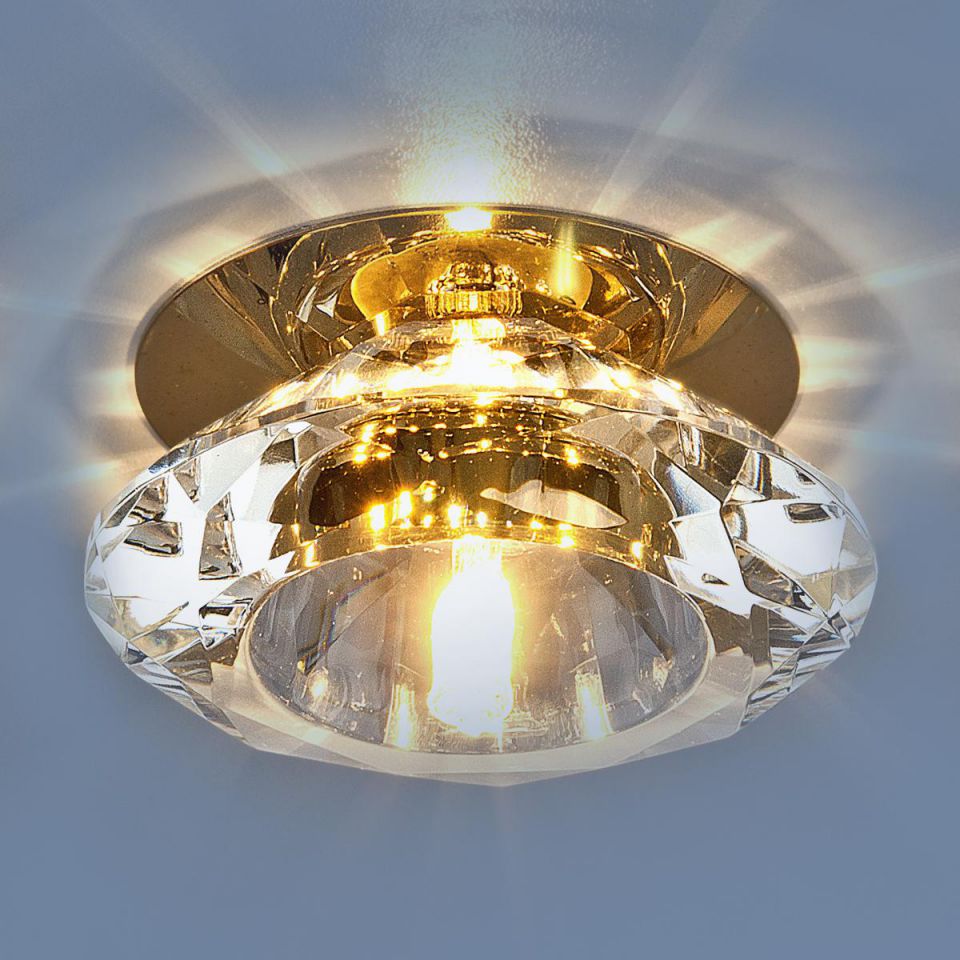 Встраиваемый светильник  Elektrostandard 8016 G4 GD/CL золото/прозрачный