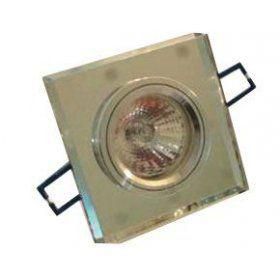 Точечный светильник LFlash CT578-CL CR стекло квадрат прозр/хром MR16 G5.3 50W