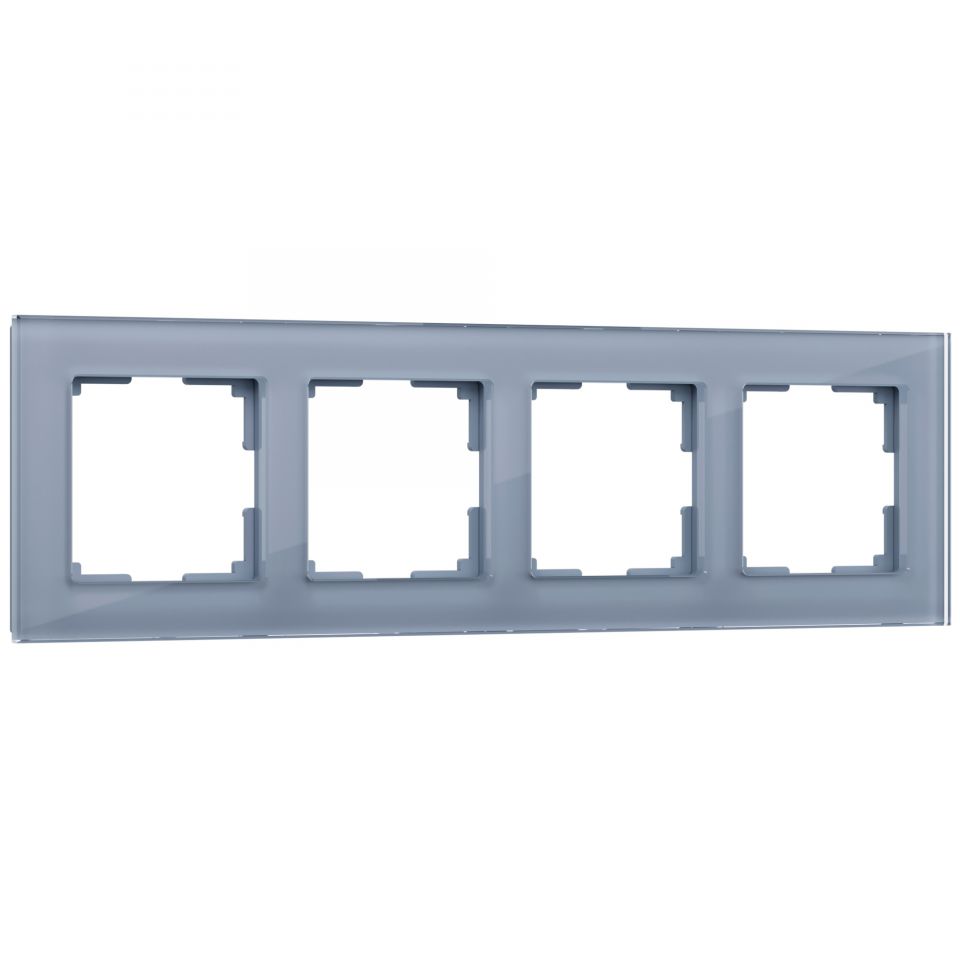  Werkel Рамка на 4 поста (серый,стекло) W0041115