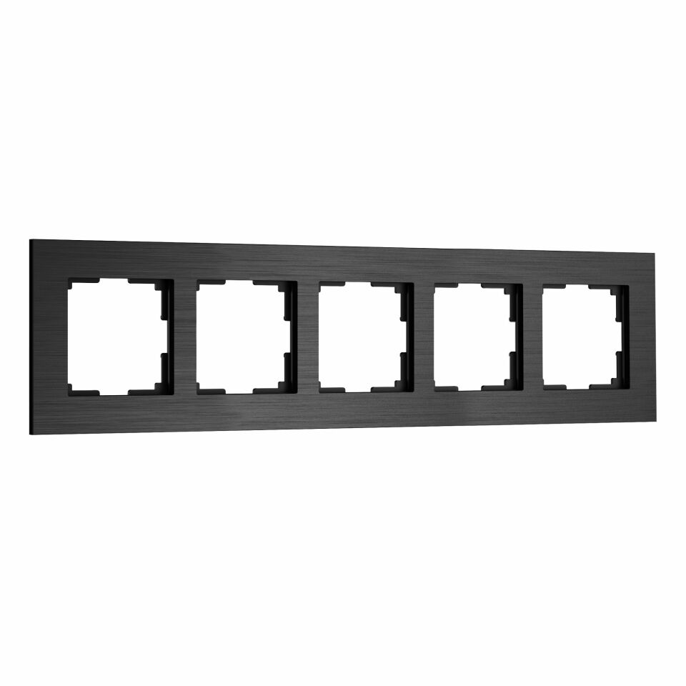  Werkel W0053508/ Рамка на 5 постов AluMax (черный алюминий) W0053508
