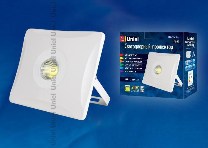 Прожектор Uniel ULF-F11-50W/DW IP65 180-240В WHITE картон