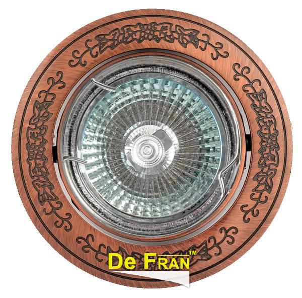 Точечный светильник De Fran FT 181A RAB "Поворотный в центре" красное античное золото MR16 1 x 50 вт