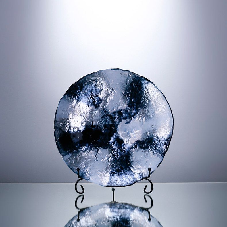 Тарелка Cloyd MATENO Dish / Ø30 см - синее стекло (арт.50053)