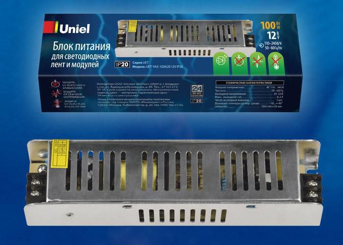 Блок питания (UL-00004329) Uniel UET-VAS-100A20 12V IP20
