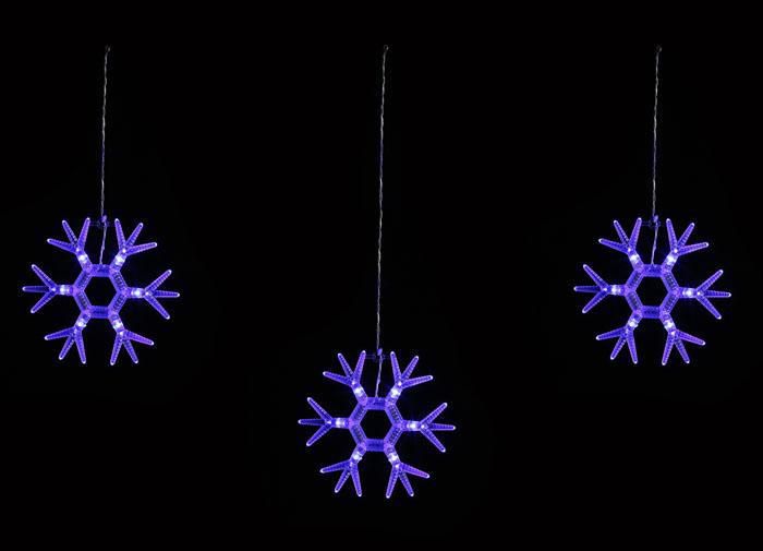 Светодиодная гирлянда (UL-00001406) Uniel занавес Снежинки-1 220V синий ULD-E1503-036/DTA Blue IP20 Snowflakes-1