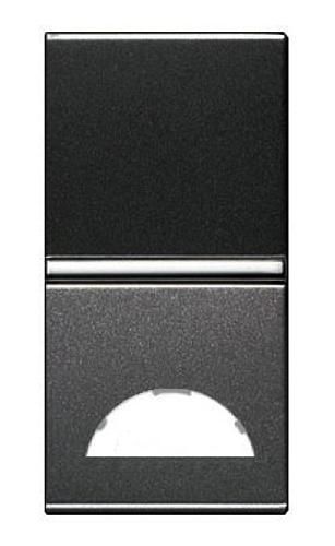 Лицевая панель ABB Zenit 1-модульного выключателя с окном для шильдика антрацит N2101.9 AN