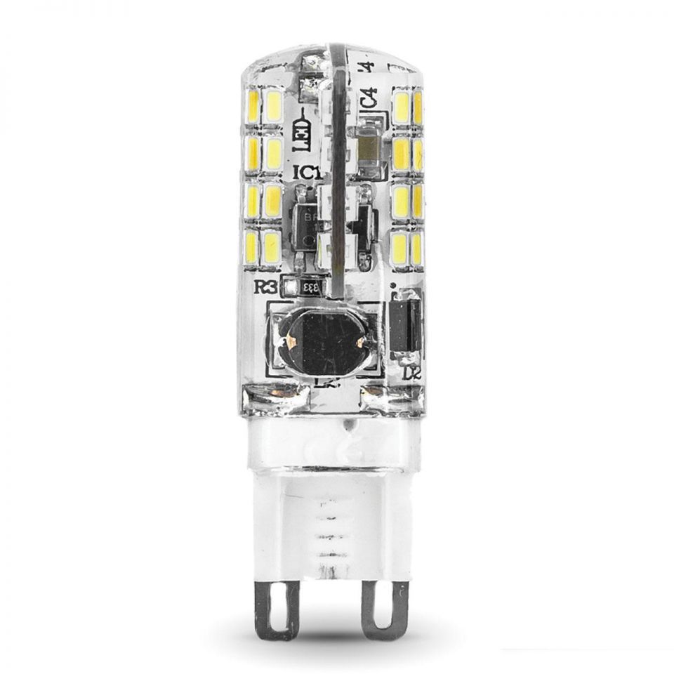  Gauss Лампа светодиодная G9 3W 4100K прозрачная 107709203