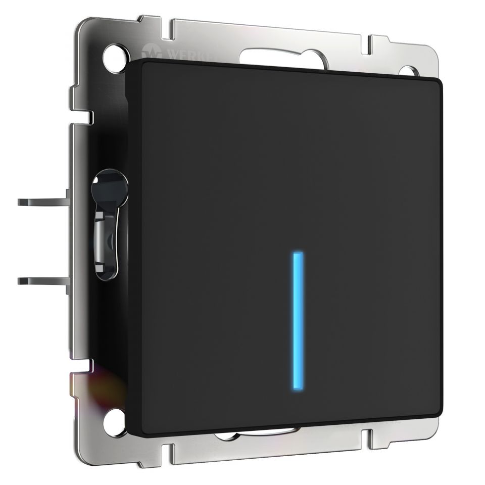  Werkel Сенсорный выключатель одноклавишный с функцией Wi-Fi (черный) W4510608