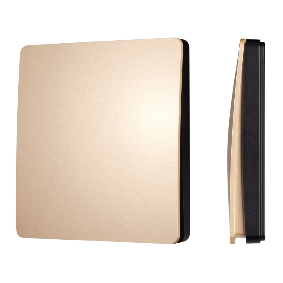 INTELLIGENT ARLIGHT Кнопочная панель KINETIC-801-22-1G-WP-SUF Gold (No battery, IP67, 433Mhz) ( Arlight , IP67 Пластик, 3 года)