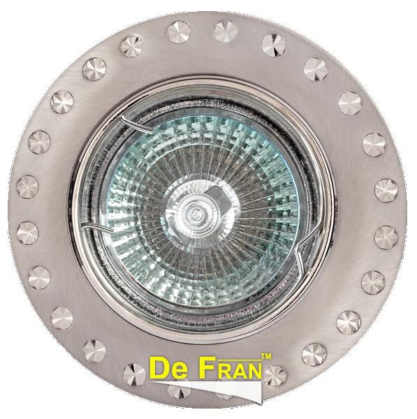 Точечный светильник De Fran FT 122AK SNN "Поворотный в центре" сатин-никель + никель MR16 1 x 50 вт