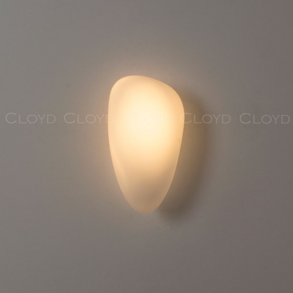 Бра Cloyd GEROLL W1 / шир. 18 см - латунь - белое стекло (арт.20359)