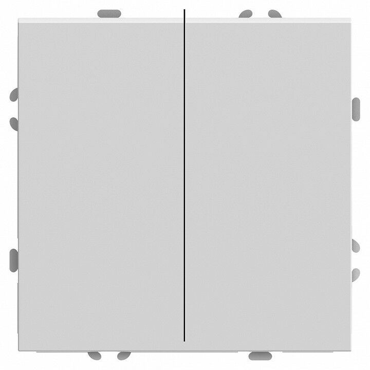 Выключатель двухклавишный без рамки Stekker RSW10-5104-01 49866