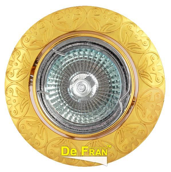 Точечный светильник De Fran FT 143AK SG "Поворотный в центре" сатин-золото MR16 1 x 50 вт