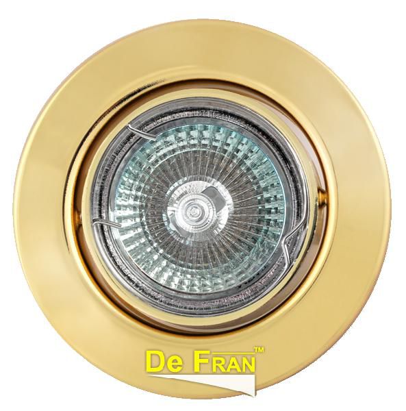 Точечный светильник De Fran FT 9222 G "Поворотный в центре" золото MR16 1 x 50 вт