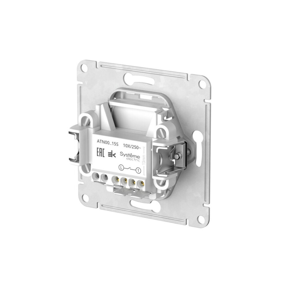  Systeme Electric ATLASDESIGN ВЫКЛЮЧАТЕЛЬ с самовозвратом, сх.1, 10АХ, мех., быстрозажим. клем., МОККО