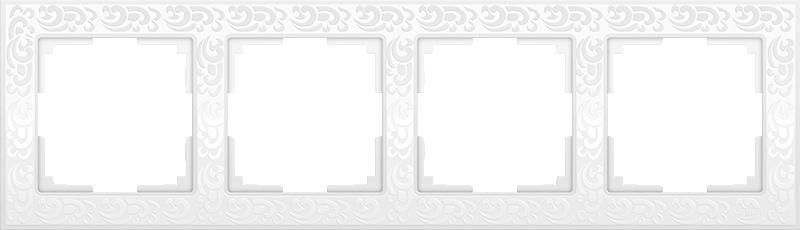  Werkel Рамка Flock на 4 поста (белый) WL05-Frame-04-white
