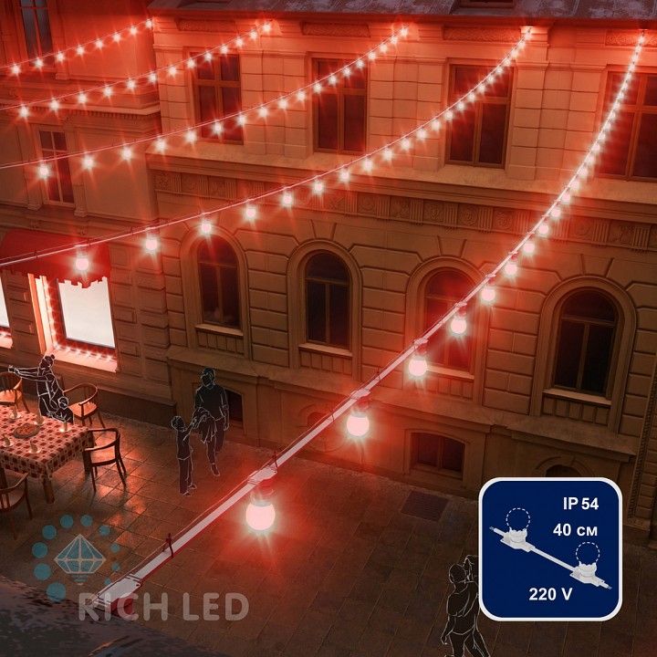  Rich LED Гирлянда Нить RL-BL2 RL-BL2-1M-40-W