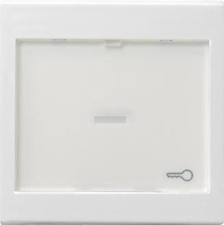 Лицевая панель Gira System 55 выключателя с полем для надписи чисто-белый шелковисто-матовый 067627