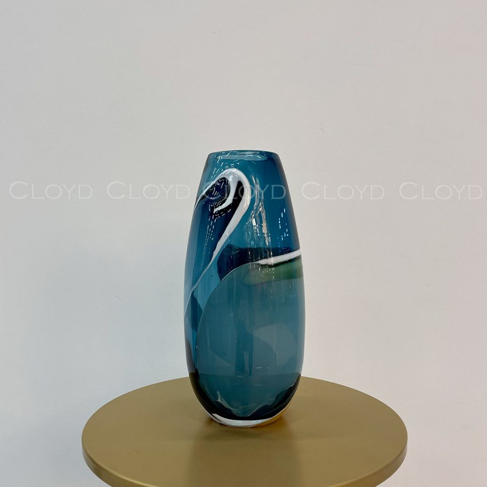 Ваза Cloyd VASE-1537 Vase / выс. 30 см - синее стекло (арт.50062)