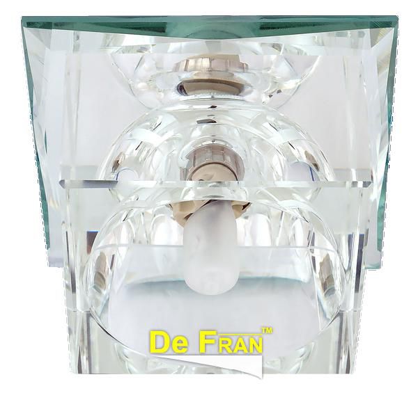 Точечный светильник De Fran FT 9256 c "Куб" серебро + прозрачный G9 1 x 40 вт