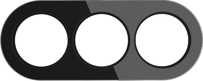  Werkel Рамка на 3 поста (Черный) WL21-frame-03