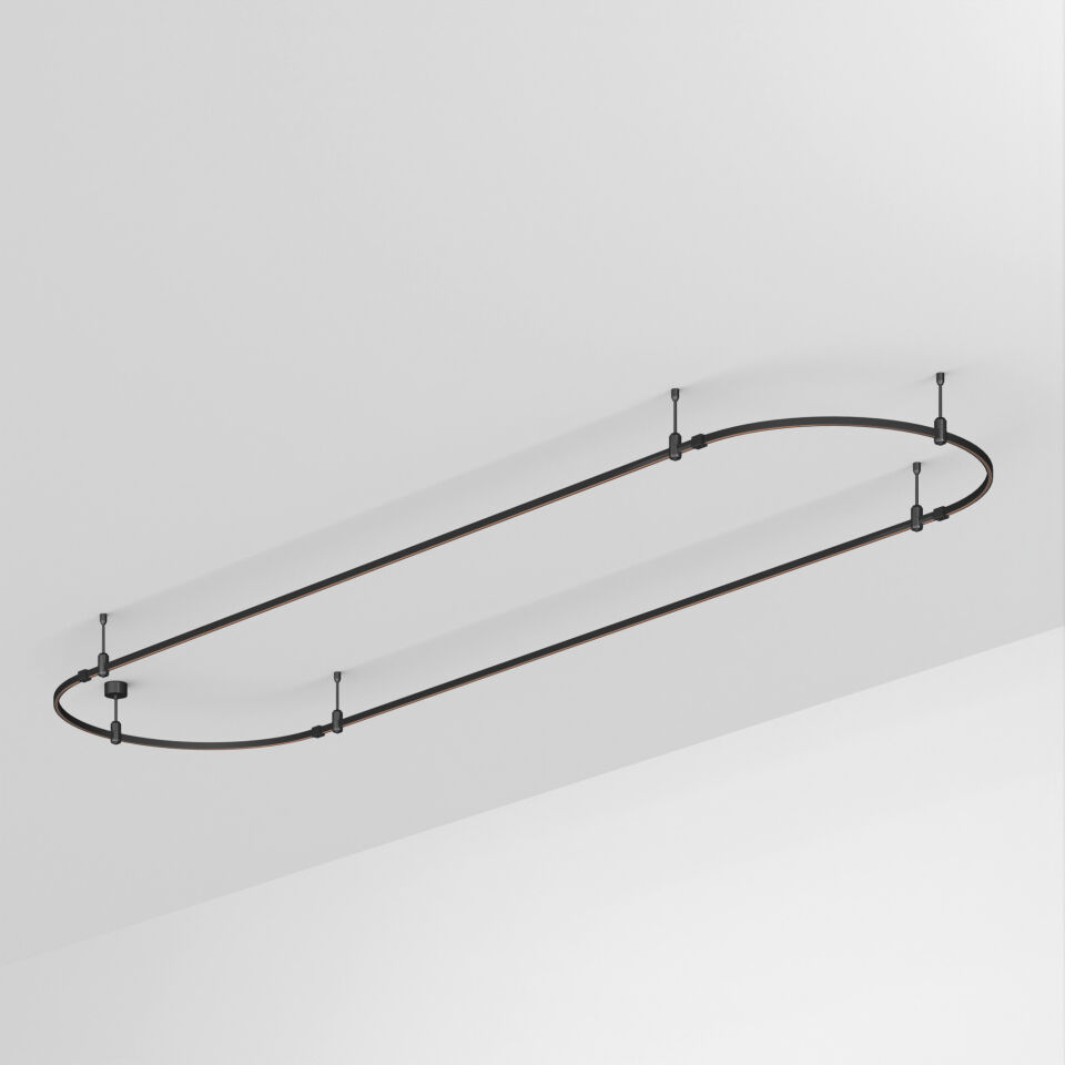 Трек ART-APRIORI-OVAL-ROD-200-4000x1000 (BK) ( Arlight , IP20 Металл, 3 года)