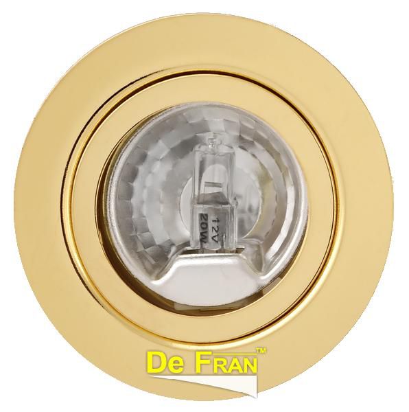 Точечный светильник De Fran FT 9216 Art1 G мебельный с прозрачным стеклом + лампа в комп. золото G4 1 x 20 вт
