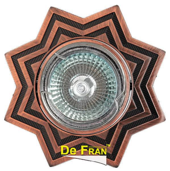 Точечный светильник De Fran FT 118A RAB "Поворотный в центре" красное античное золото MR16 1 x 50 вт