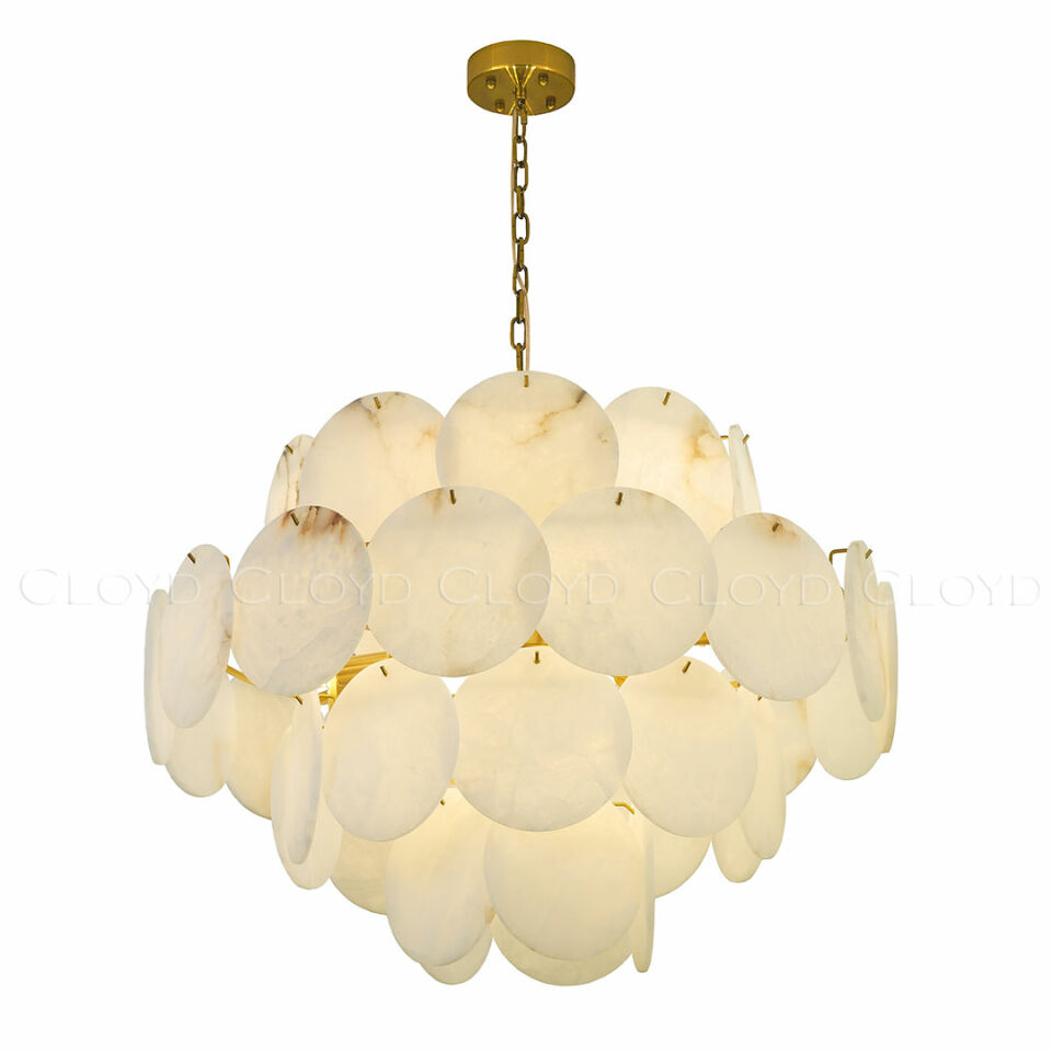 Люстра подвесная Cloyd BOSFOR-C C20 / выс. 55 см - алебастр - латунь (арт.12356)