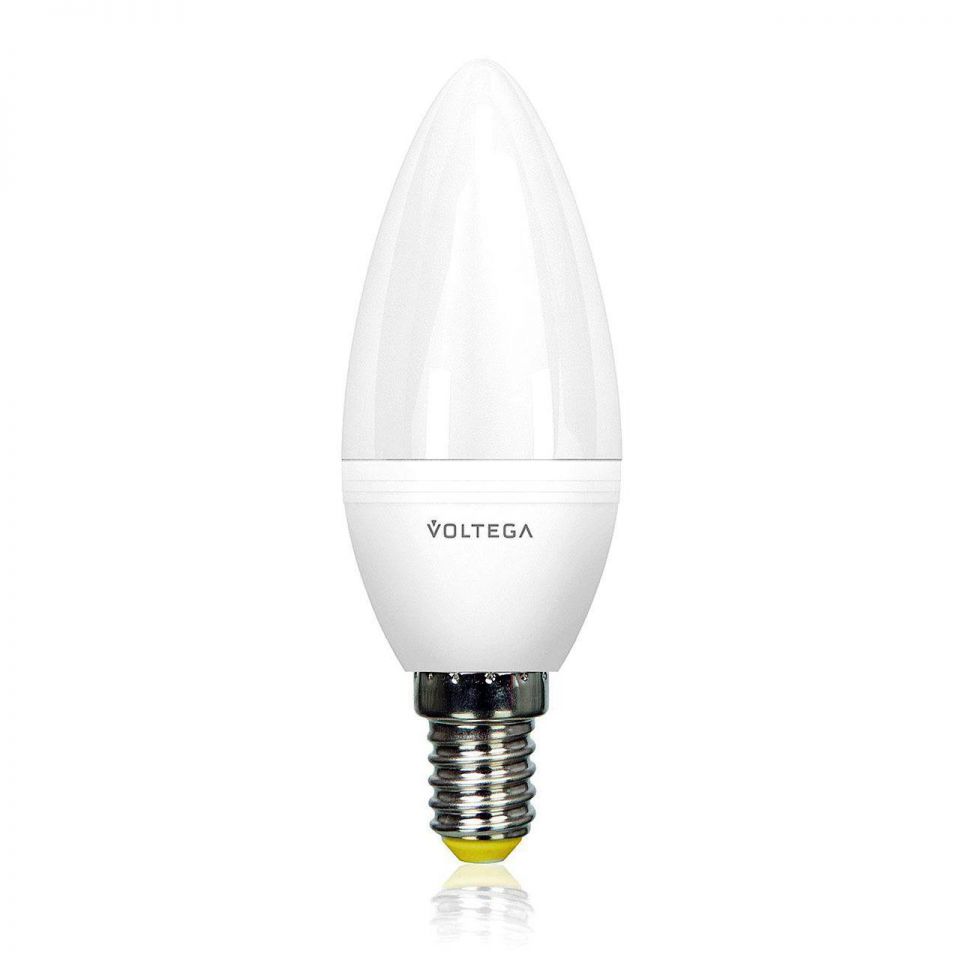  Voltega Лампа светодиодная E14 5.5W 4000К свеча матовая VG2-C2E14cold5W 8338