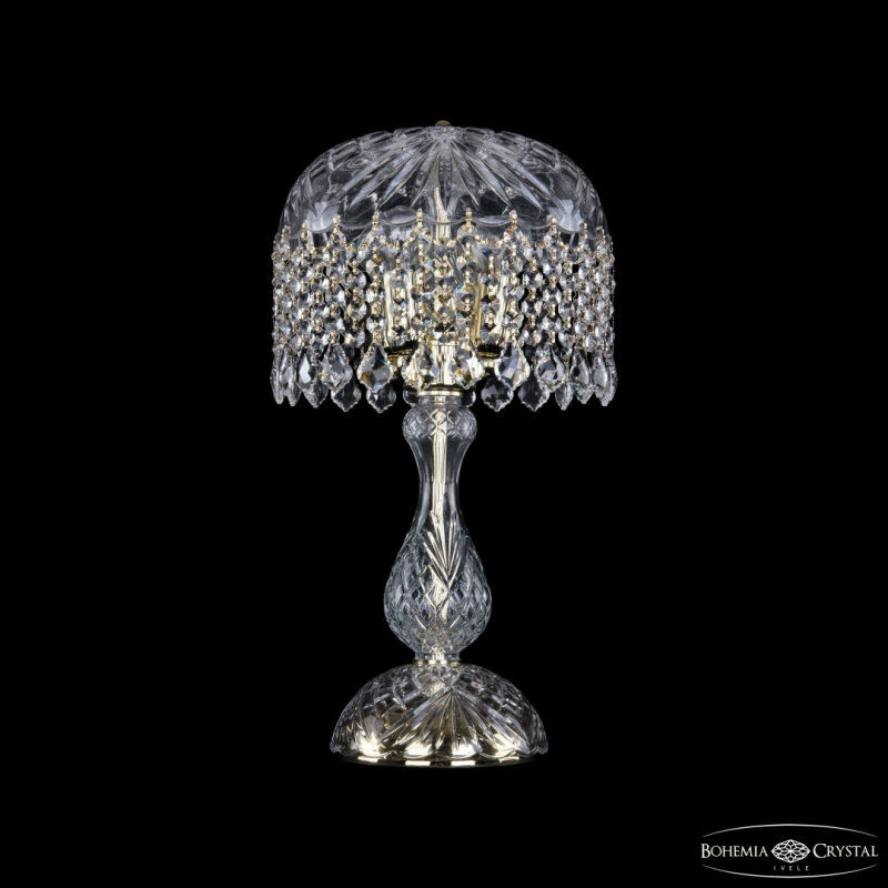 Настольная лампа декоративная Bohemia Ivele Crystal 1478 14781L1/25 G Leafs