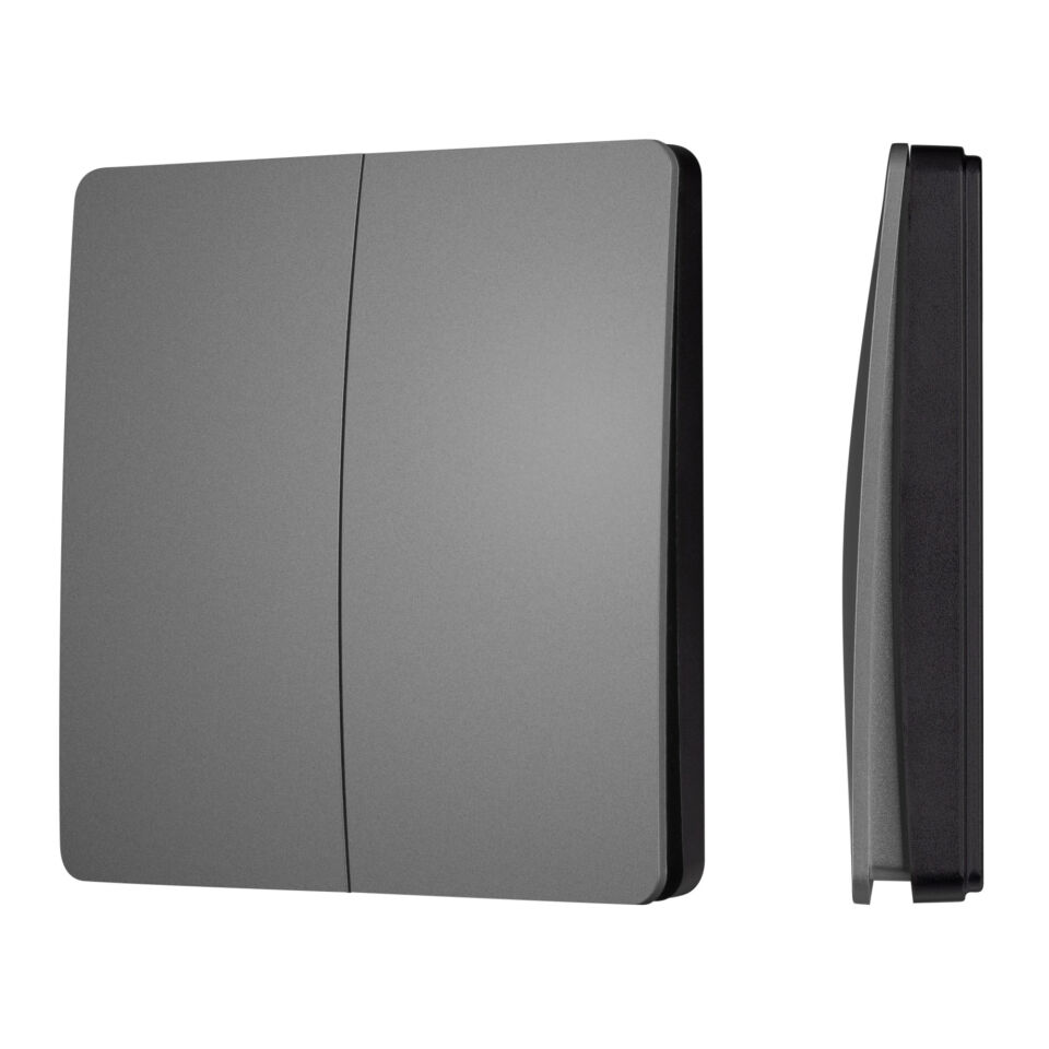 INTELLIGENT ARLIGHT Кнопочная панель KINETIC-801-22-2G-WP-SUF Grey (No battery, IP67, 433Mhz) ( Arlight , IP67 Пластик, 3 года)