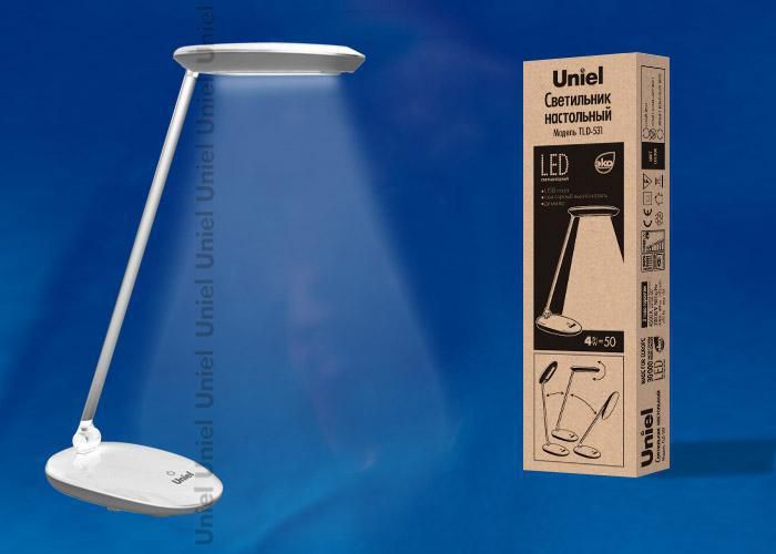 Настольная лампа Uniel TLD-531 Grey-White/LED/400Lm/4500K/Dimmer