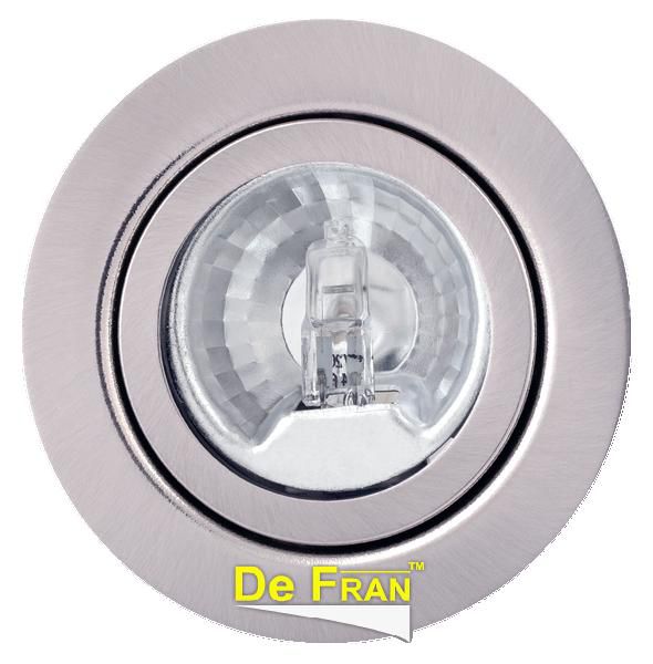 Точечный светильник De Fran FT 9216 Art1 SCH мебельный с прозрачным стеклом + лампа в комп. сатин-хром G4 1 x 20 вт