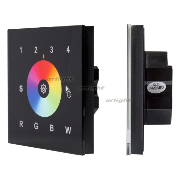  Arlight Сенсорная панель DALI-901-11-4G-RGBW-DT8-IN Black (BUS/230V) (INTELLIGENT ARLIGHT, IP20 Пластик, 3 года)