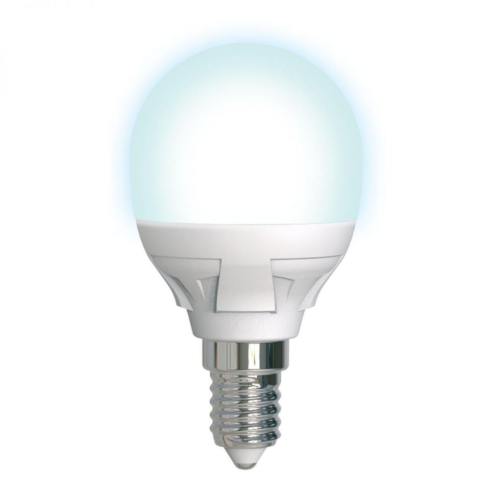 Uniel Лампа светодиодная диммируемая (UL-00004300) E14 7W 4000K матовая LED-G45 7W/4000K/E14/FR/DIM PLP01WH