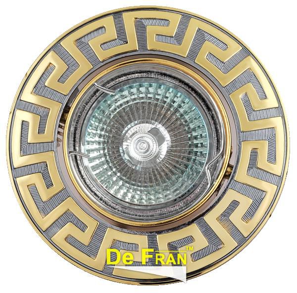 Точечный светильник De Fran FT 116A CHG "Поворотный в центре" хром + золото MR16 1 x 50 вт