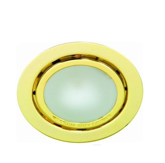 Точечный светильник Feron 16049 А012/DL1205 золото JC 20W G4.0 мебельный плоский встраиваемый (с лампой)