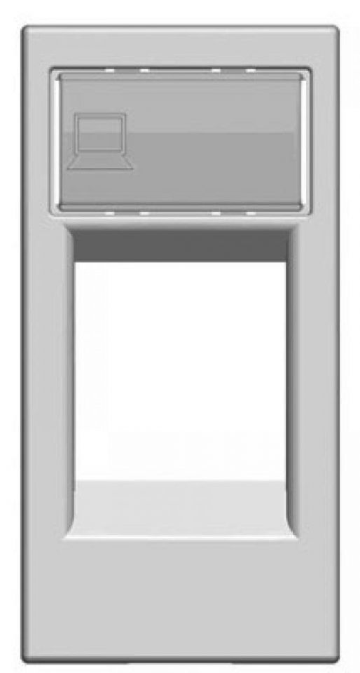 Лицевая панель ABB Zenit розетки компьютерной серебро N2118.1 PL