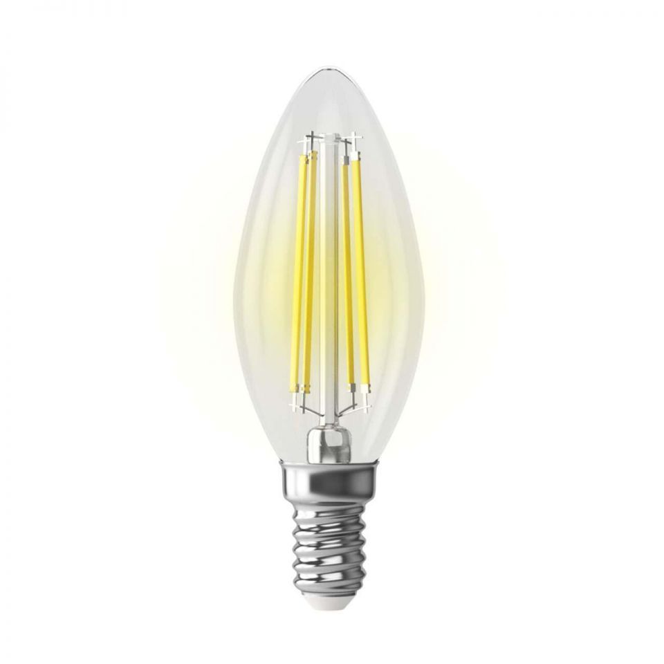 Лампа светодиодная Voltega E14 6,5W 4000K прозрачная VG10-C35E14cold9W-F 7135