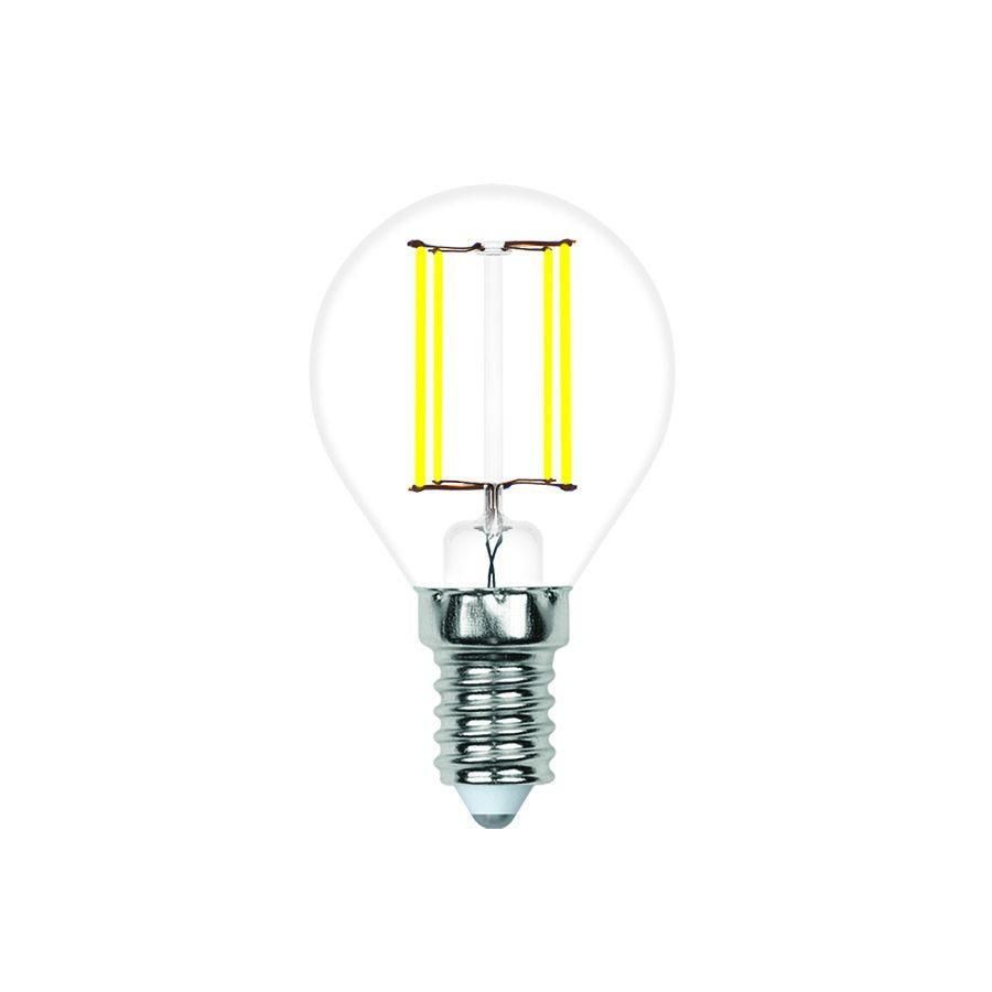 Лампа светодиодная филаментная Volpe E14 4W 4000K прозрачная LED-G45-4W/4000K/E14/CL/SLF UL-00008313