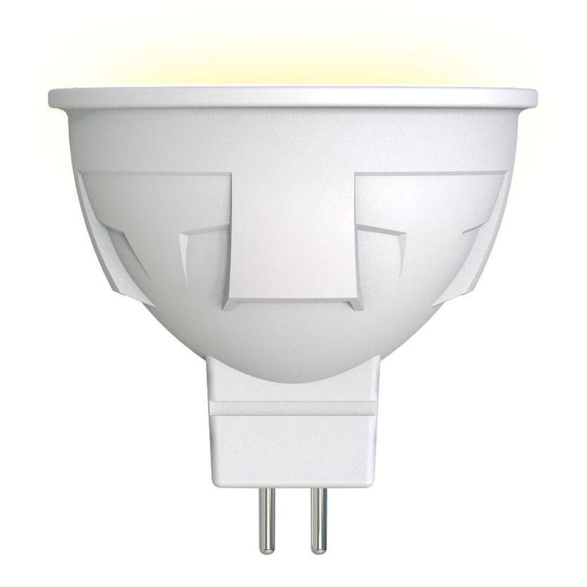  Uniel Лампа светодиодная диммируемая (UL-00003991) GU5.3 6W 3000K матовая LED-JCDR 6W/WW/GU5.3/FR/DIM PLP01WH