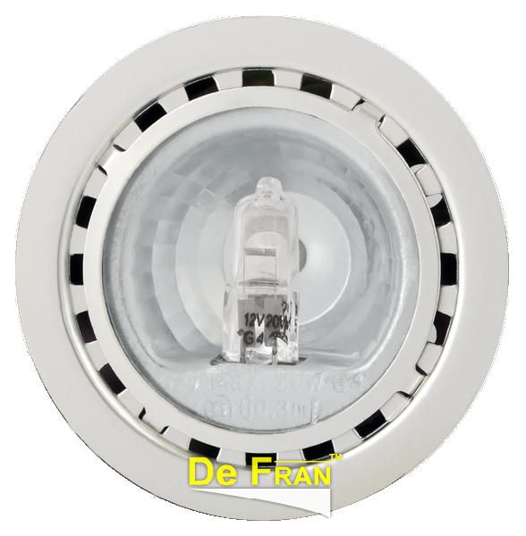 Точечный светильник De Fran FT 9216 Art5 мебельный с матовым стеклом и разъемом перламутровый белый G4 1 x 20 вт